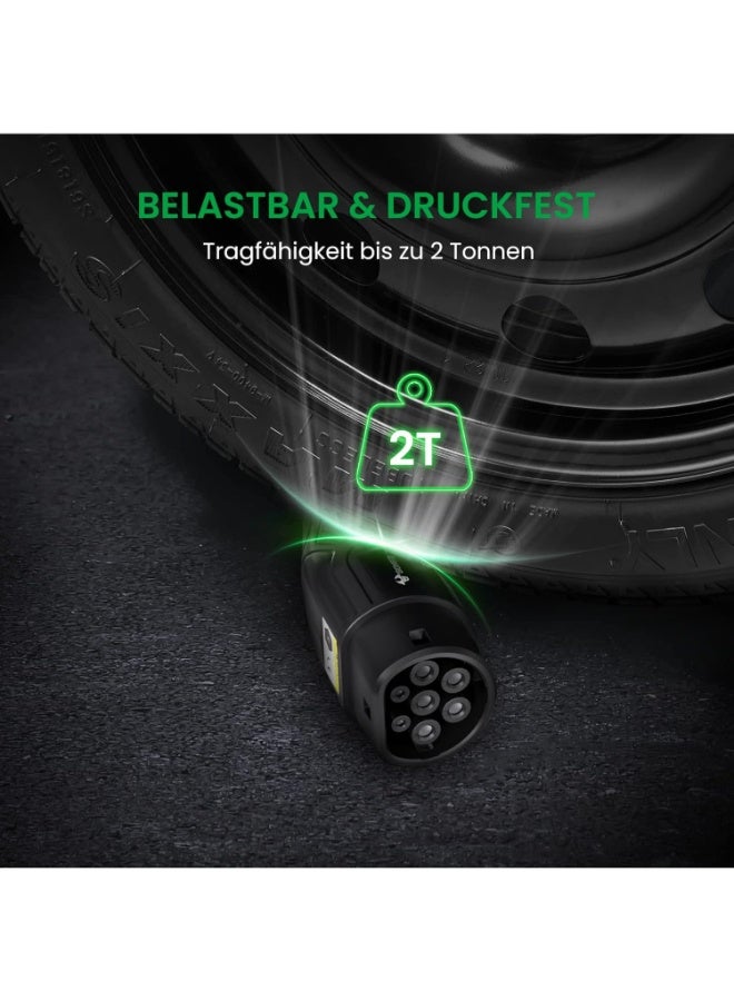 جونيو كابل شحن اي في/بي اتش اي في نوع 2 إلى النوع 2 مينيكس مود 3 بقدرة 22 كيلووات و32 امبير وطول 7 متر و3 مراحل وشنطة تخزين للسيارة الكهربائية S/3/X/Y من جونيو - Image 5